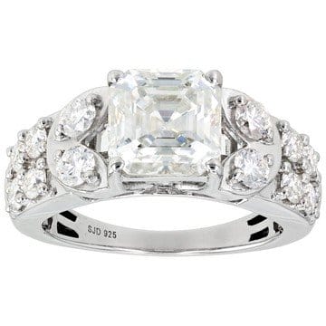 Moissanite Platineve Ring 3.84ctw DEW.