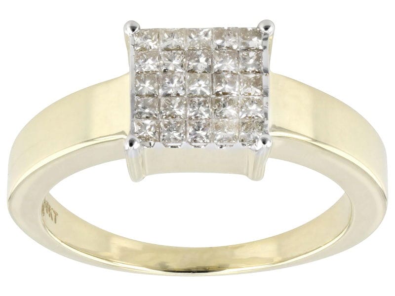 Candlelight Diamonds™ 10k Yellow Gold Cluster Ring 0.45ctw