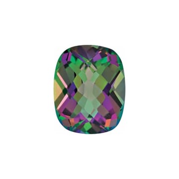 Mystic Topaz 10x8mm Checkerboard Cushion 3.60ct