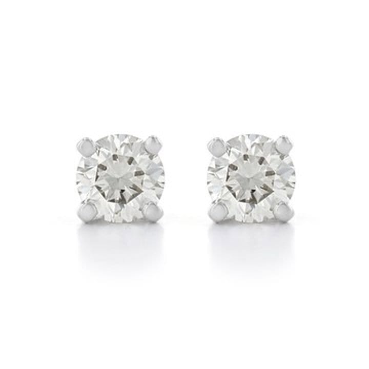 Certified White Lab-Grown Diamond H-I SI 14k White Gold 4-Prong Stud Earrings 0.50ctw