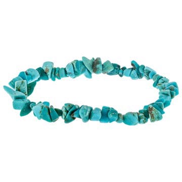 Blue Sleeping Beauty Turquoise Chip Stretch Bracelet