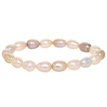 Multi-Color Cultured Freshwater Pearl Stretch Bracelet