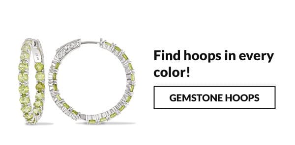 Shop gemstone hoop earrings