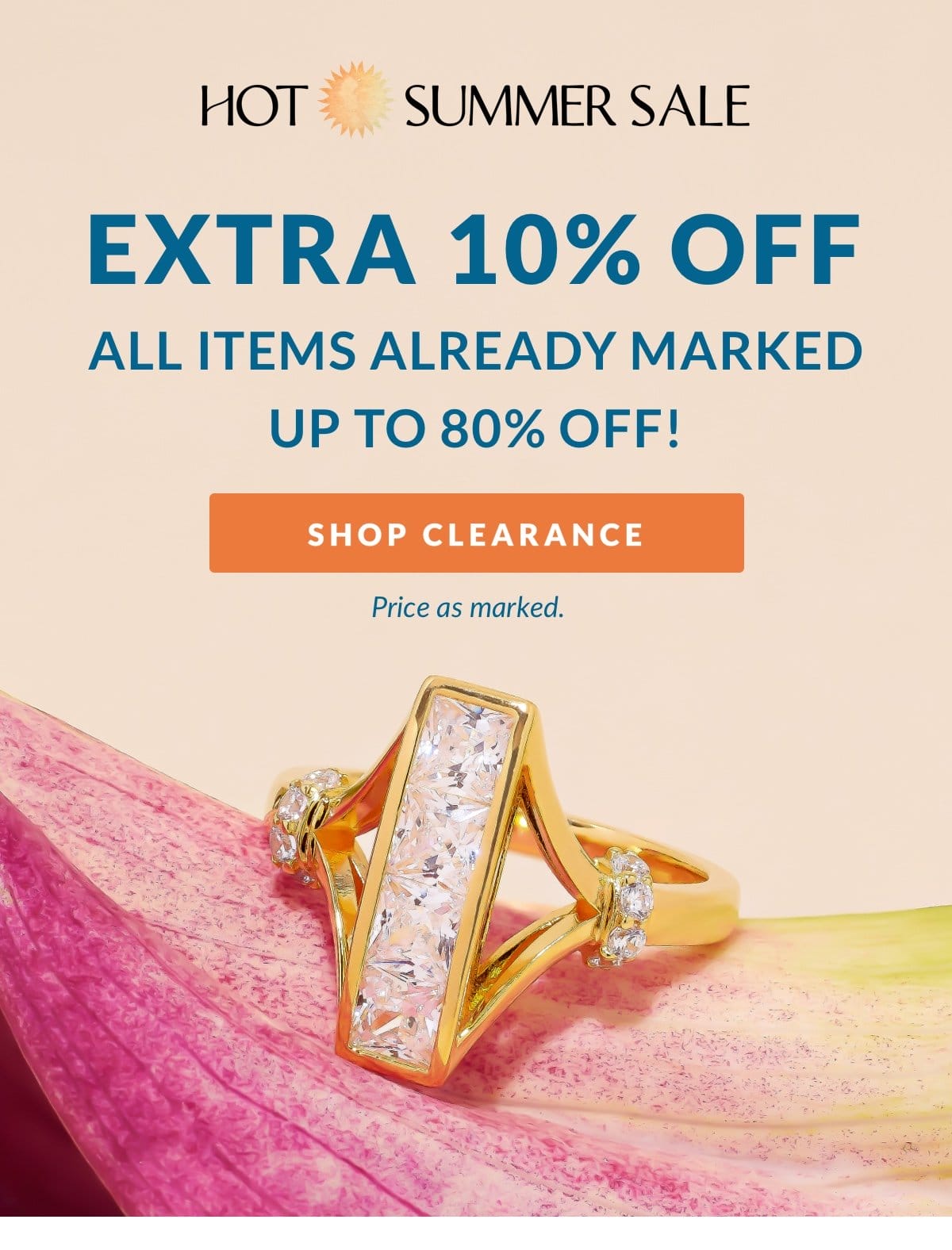 Extra 10% off clearance already marked up to 80%. Price as marked