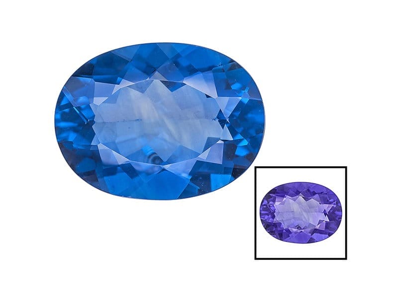 Blue Fluorite Color Shift 16x12mm Oval 10.00ct