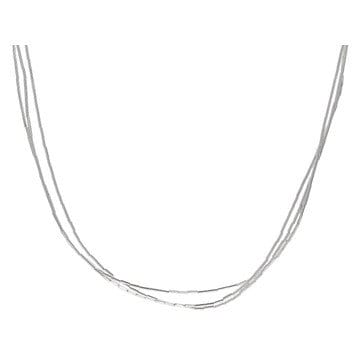 3-Strand Liquid Silver 20" Necklace