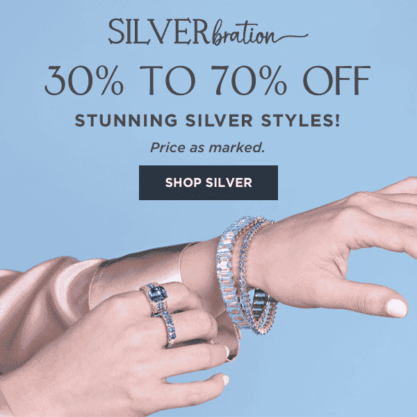 Shop all silver jewelry 30% to 70% off. Price as marked