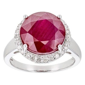 Mahaleo® Ruby Rhodium Over Sterling Silver Ring 8.67ctw