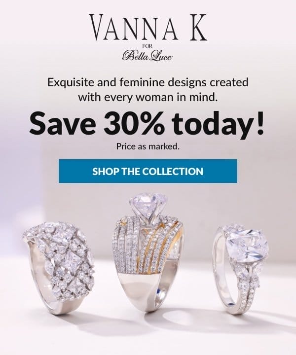 Shop Vanna K for Bella Luce silver styles 30% off and more. Price as marked.