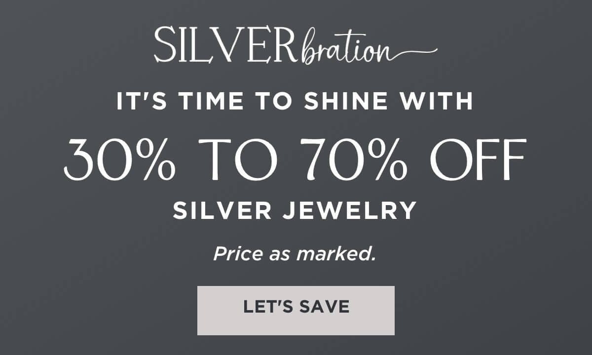 Shop all metal silver jewelry 30% to 70% off. Price as marked