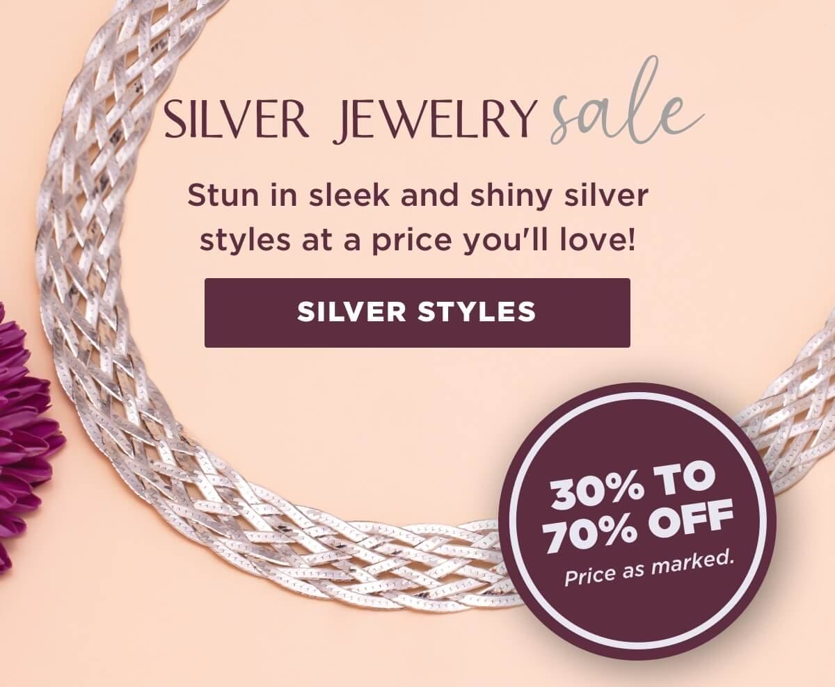 Shop Silver Jewelry 30% -70% Off. Price as marked. 