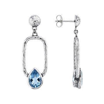 Sky Blue Topaz Sterling Silver Earrings 2.00ct