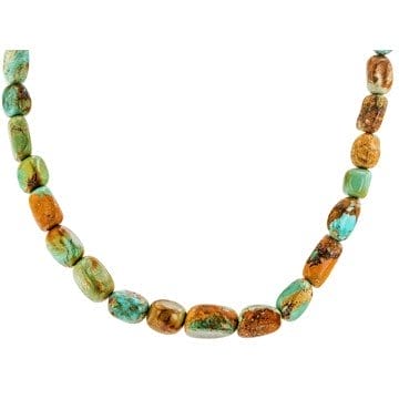 Kingman Turquoise and Turquoise in Matrix Rhodium Over Sterling Silver 18" Necklace