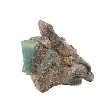 Brazilian Emerald Lizard Carving 3.5x2.5in