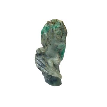 Brazilian Emerald Aligator Carving 3.5x1.5in