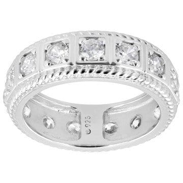 White Cubic Zirconia Platinum Over Sterling Silver Ring 2.70ctw