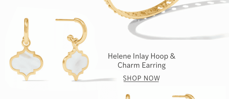 Helene Inlay Hoop & Charm Earring - Shop Now