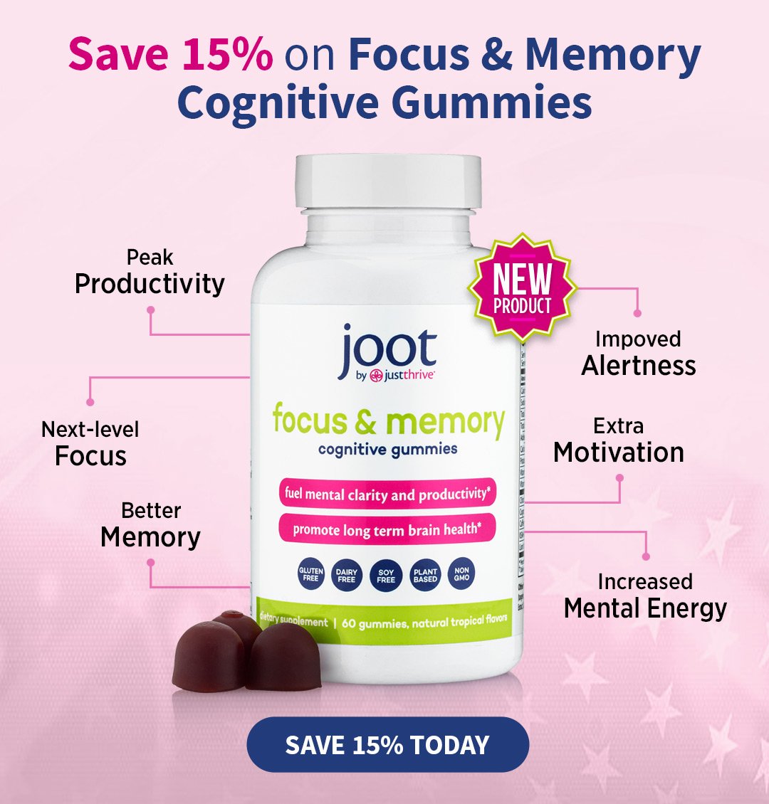 Just Thrive Focus & Memory Gummies