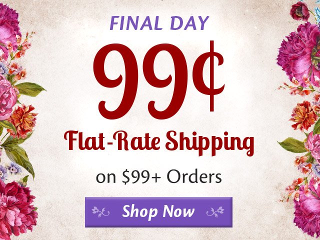 99 cent flat-rate shipping on \\$99