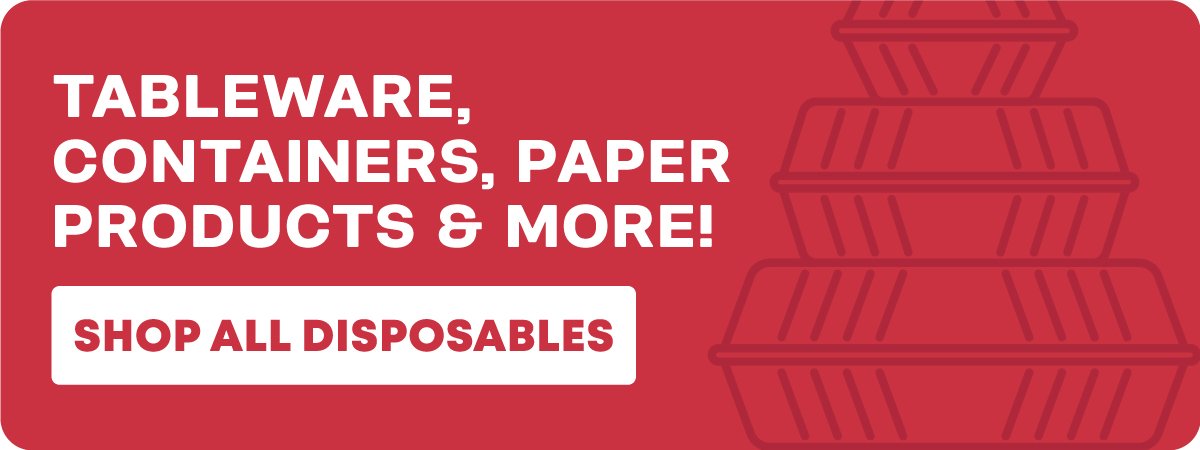 Tableware, Containers, Paper Products & More! Shop all disposables