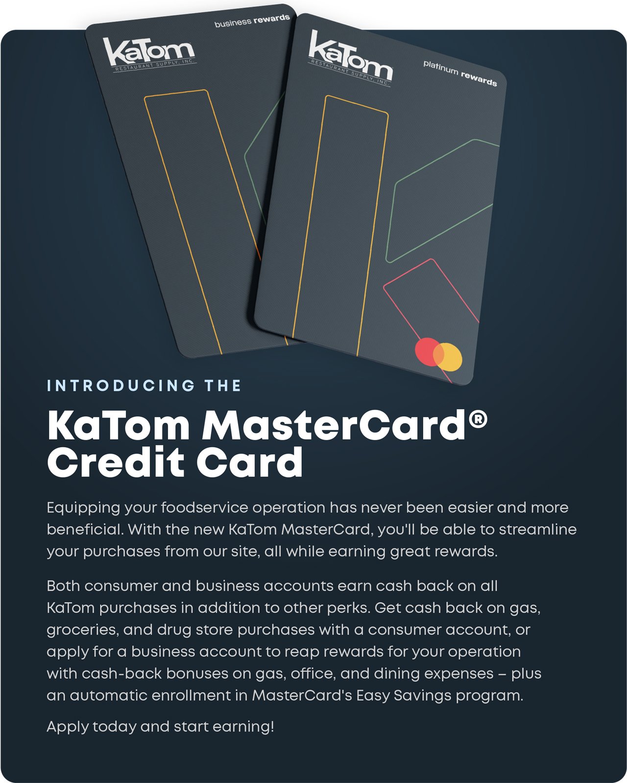 KaTom MasterCard® Rewards Credit Card