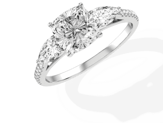 Cushion Diamond Bridal Ring