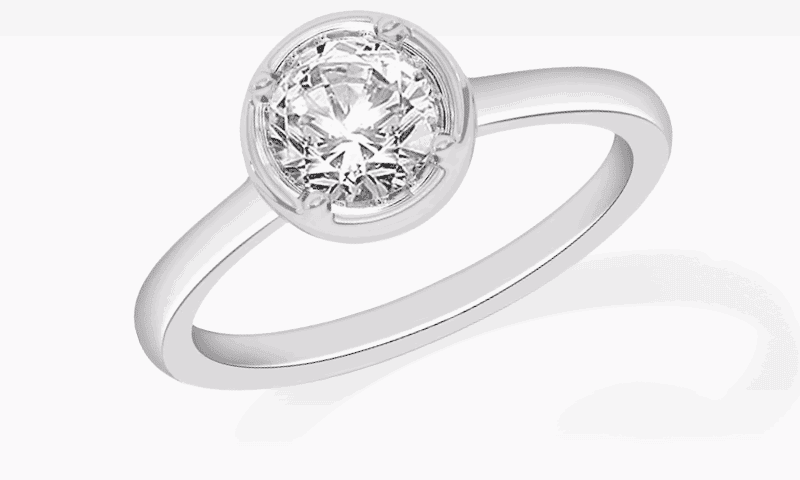 Round-Cut Diamond Solitaire Engagement Ring 1 ct tw 14K White Gold (I/I2)