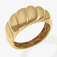 Scalloped Ring 10K Yellow Gold - Size 7