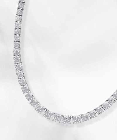 Diamond Tennis Necklace 1/2 ct tw Sterling Silver