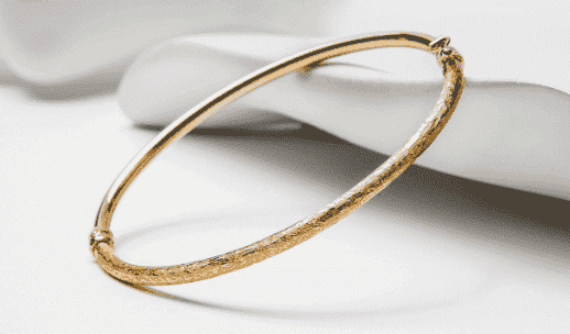 Reaura Textured Hollow Bangle Bracelet Repurposed