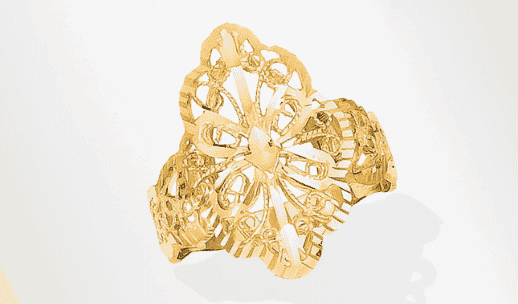 Butterfly Filigree Ring 14K Yellow Gold