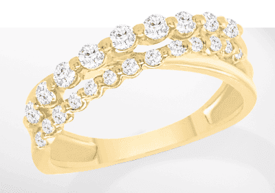 Lab-Created Diamonds by KAY Crossover Ring 1/2 ct tw 14K Yellow Gold