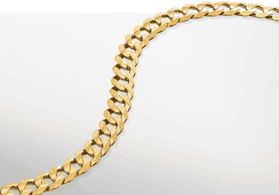 Hollow Miami Cuban Chain Necklace 10K Yellow Gold 22''