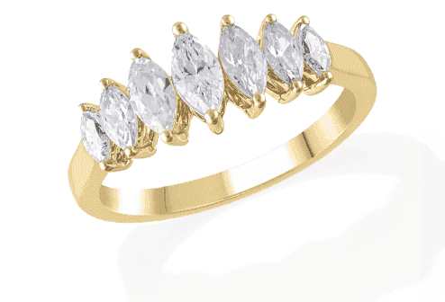 Lab-Created Diamonds by KAY Marquise-Cut Anniversary Band 1 ct tw 14K Yellow Gold