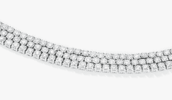 Lab-Created Diamonds by KAY Triple-Row Bracelet 10 ct tw 10K White Gold 7.25''