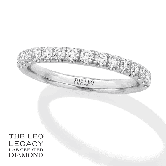 THE LEO Legacy Lab-Created Diamond Wedding Band 1/2 ct tw 14K White Gold