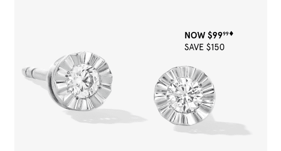 Round-Cut Diamond Solitaire Stud Earrings 1/6 ct tw Sterling Silver