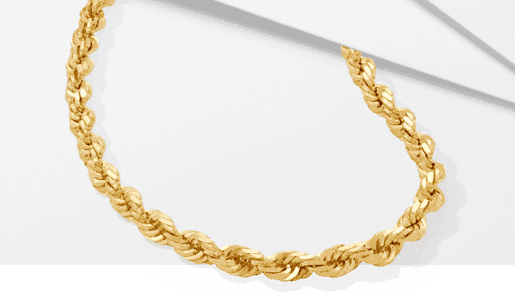 Solid Rope Chain 10K Yellow Gold 24''