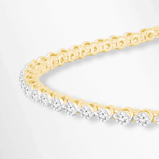 Lab-Created Diamonds by KAY Tennis Bracelet 3 ct tw 14K Yellow Gold 7.25''