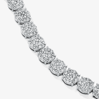 Diamond Circle Link Bracelet 4 ct tw 10K White Gold 7''