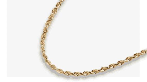 Solid Rope Chain 10K Yellow Gold 24''