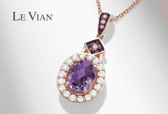 Le Vian Amethyst Necklace 1/3 ct tw Diamonds 14K Gold