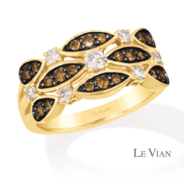 Le Vian Venetian Mosaic Diamond Ring 3/4 ct tw 14K Honey Gold