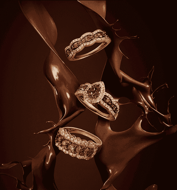 Various Chocolate diamond jewelry