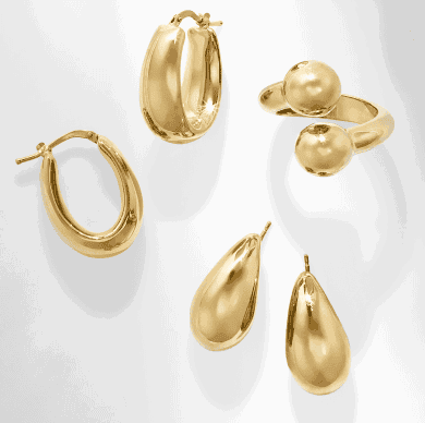 Shop for gold bold earrings, from Hoop Earrings 14K Yellow Gold 15mm to Hollow Teardrop Earrings 14K Yellow Gold