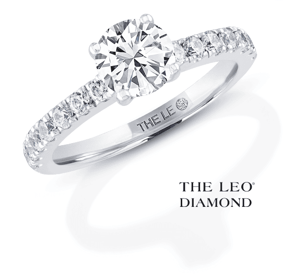 THE LEO Diamond Engagement Ring 1-3/8 ct tw Round-cut 14K White Gold Discounted price