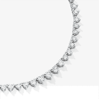 Diamond Riviera Necklace 3 ct tw 10K White Gold 17''