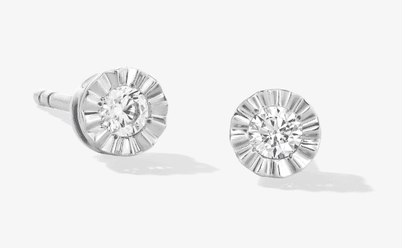 Round-Cut Diamond Solitaire Stud Earrings 1/6 ct tw Sterling Silver