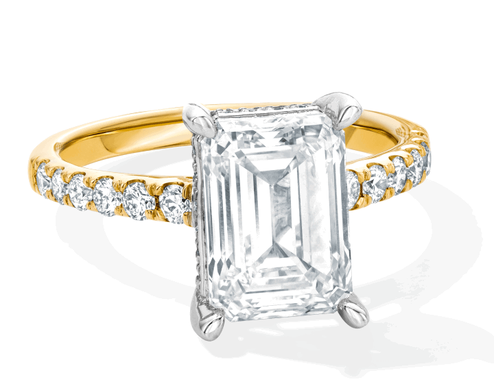 Lab-Created Diamonds by KAY Emerald-Cut Engagement Ring 4-1/2 ct tw 14K Yellow Gold