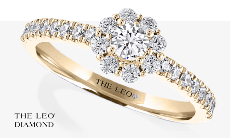 THE LEO Diamond Engagement Ring 1/2 ct tw Round-cut 14K Yellow Gold